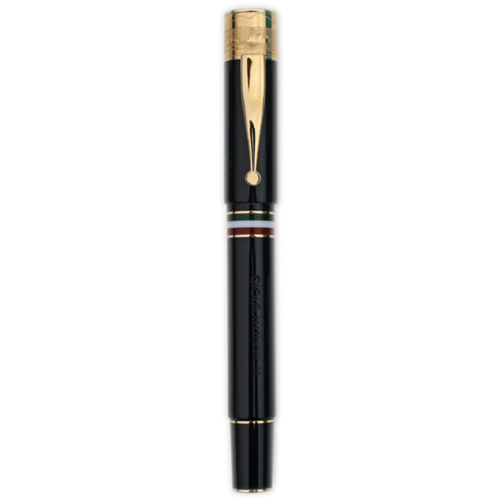 Gioia | Fountain Pen & Rollerball Pen | Partenope | Black Sand | Gold Trims Gioia