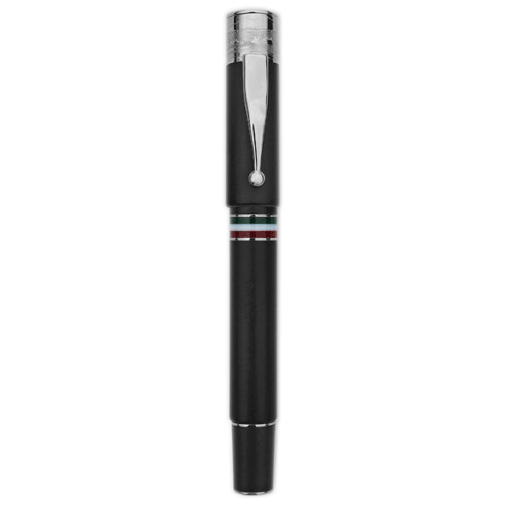 Gioia | Fountain Pen & Rollerball Pen | Partenope | Black Sand | Silver Trims Gioia
