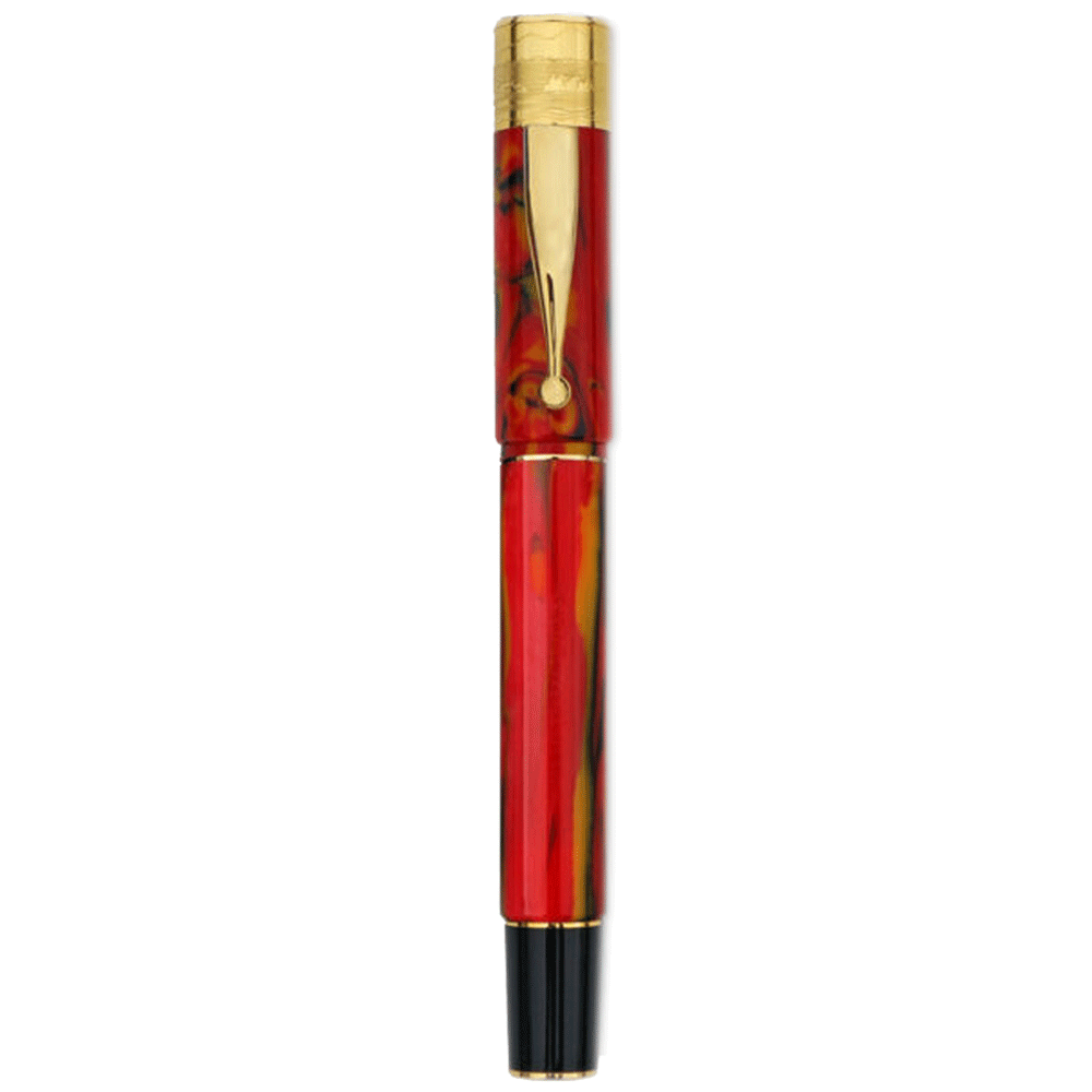 Gioia | Fountain Pen & Rollerball Pen | Partenope | Fiamma Flame | Gold Trims Gioia