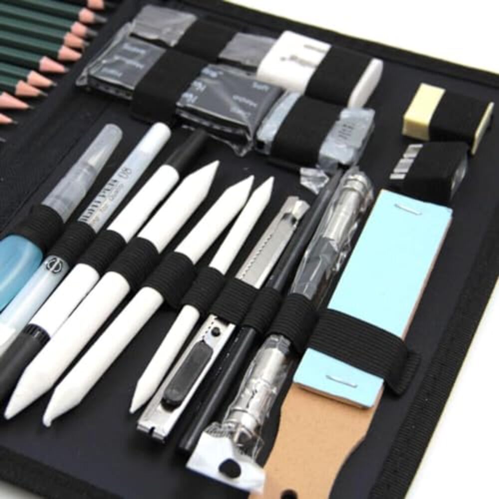 Keep Smiling 75-Piece Professional Sketching & Drawing Kit