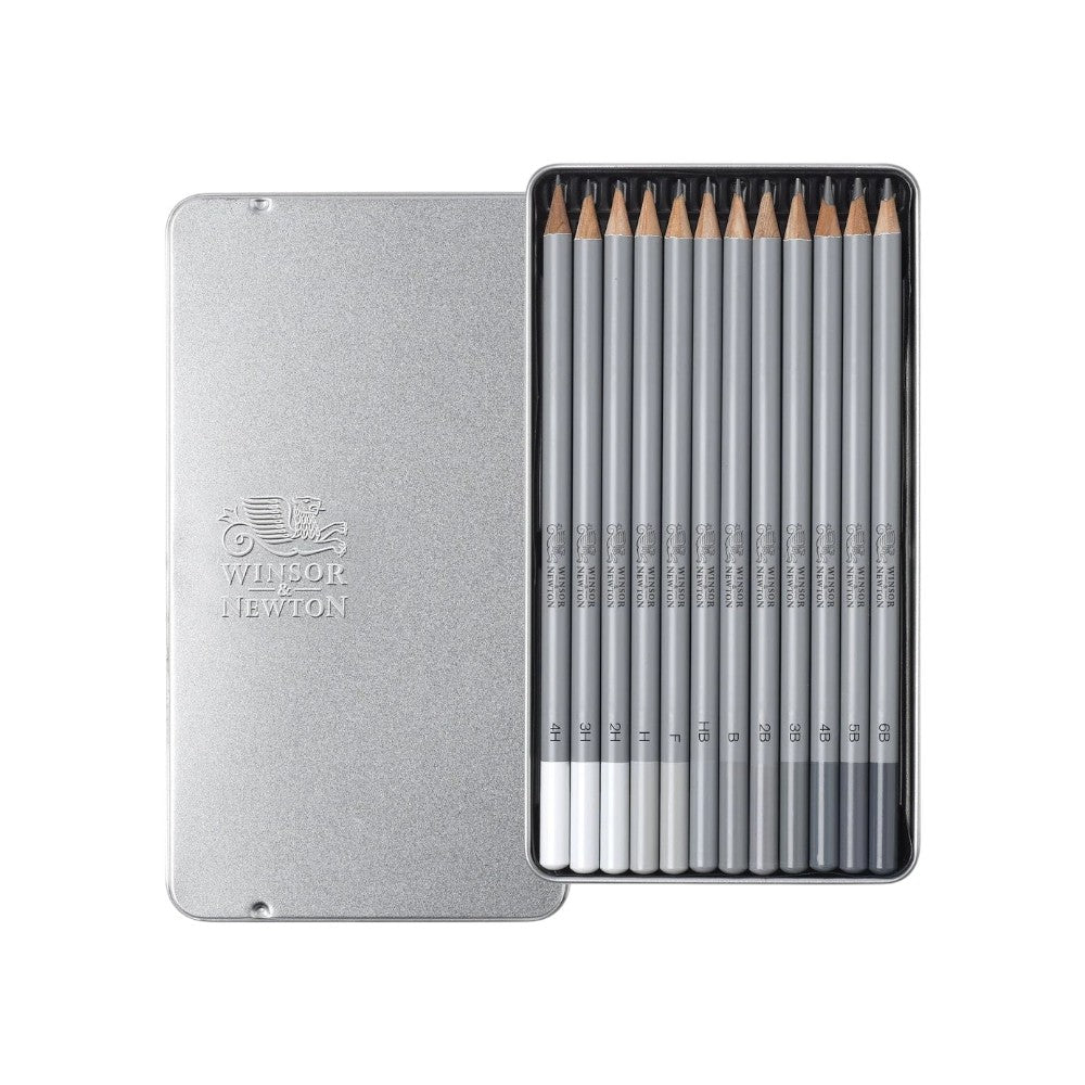 Winsor & Newton Studio Graphite Pencil Set - 12 Pencils in Tin
