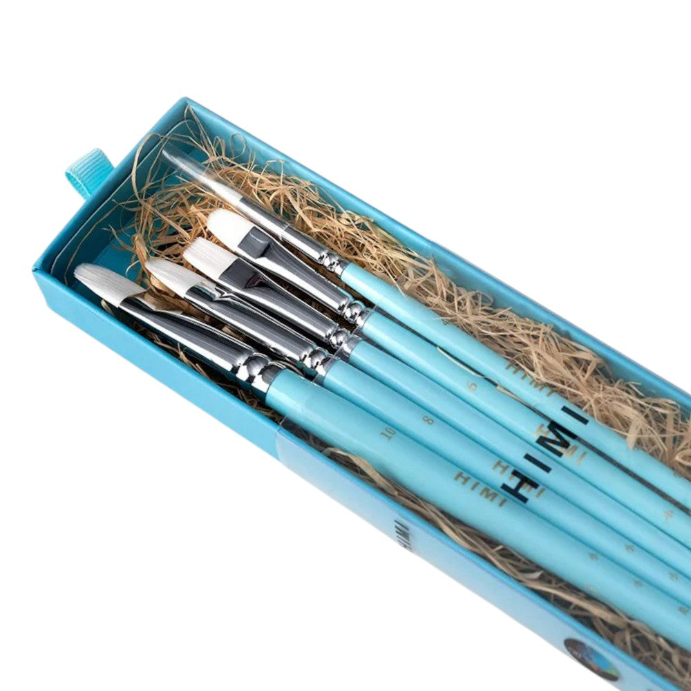 HIMI Little Bird Assorted Brush Set - 5 pcs - Blue - Side View