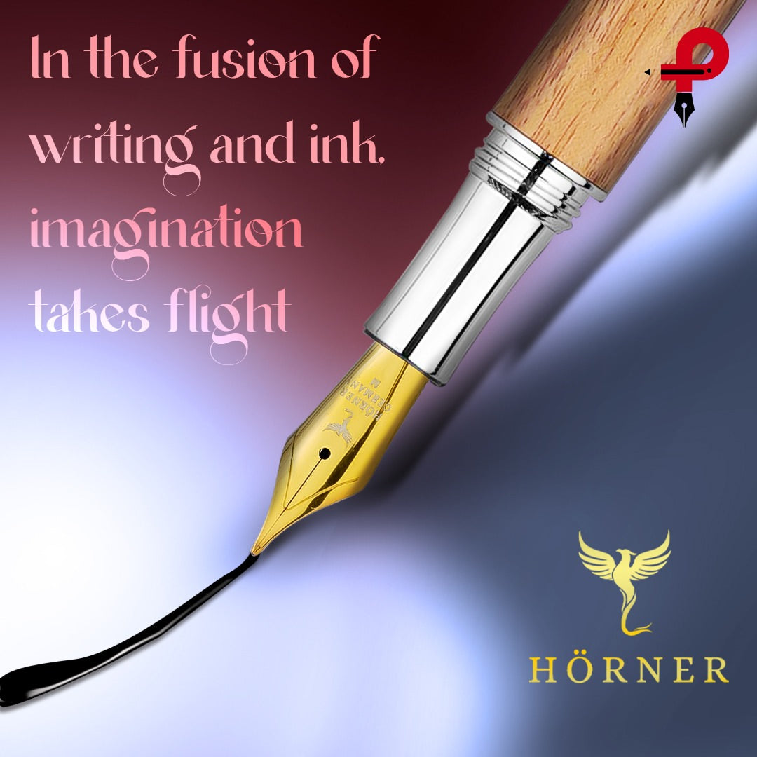 Horner | Scriptum | Fountain Pen | Mahogany Wood Horner
