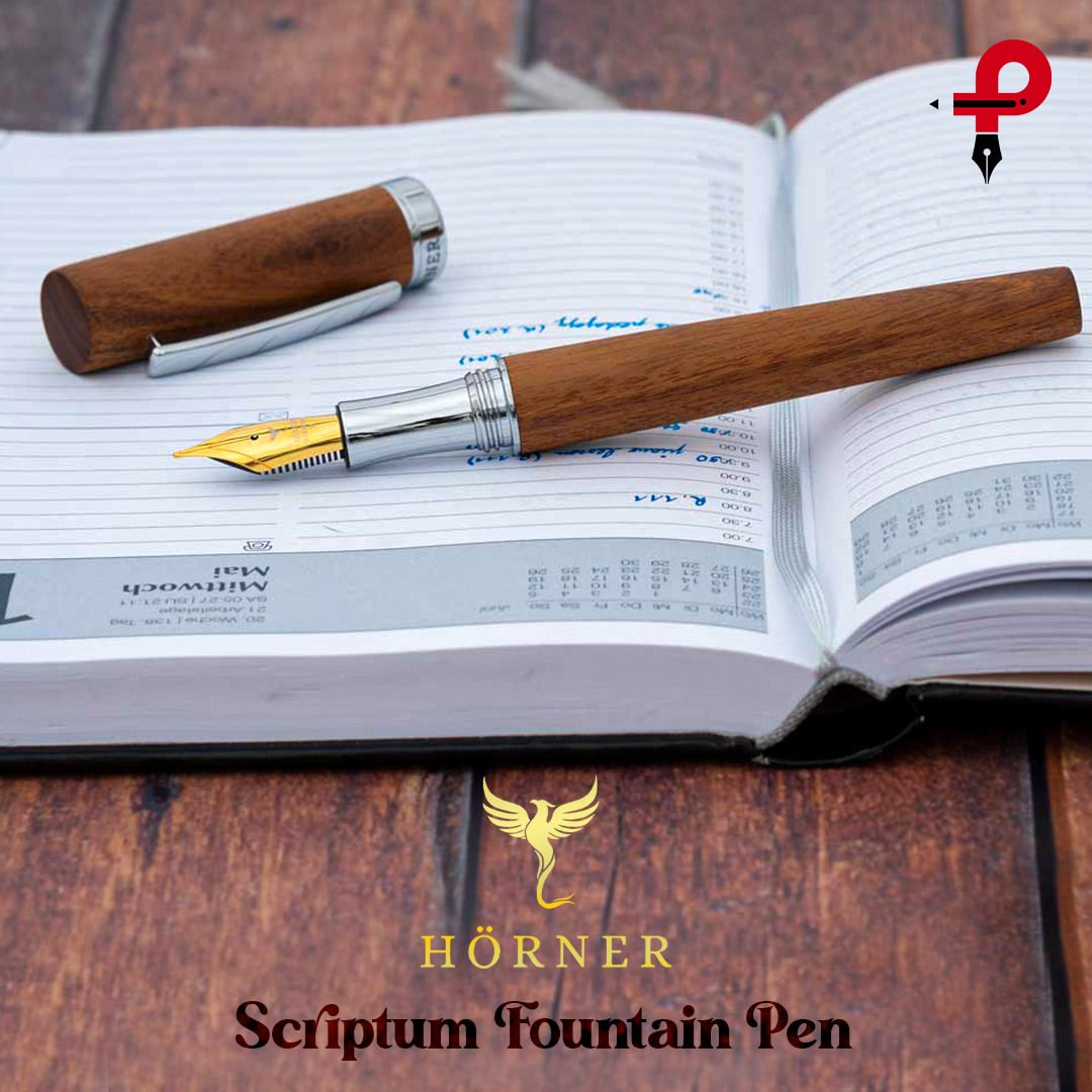 Horner | Scriptum | Fountain Pen | Mahogany Wood Horner