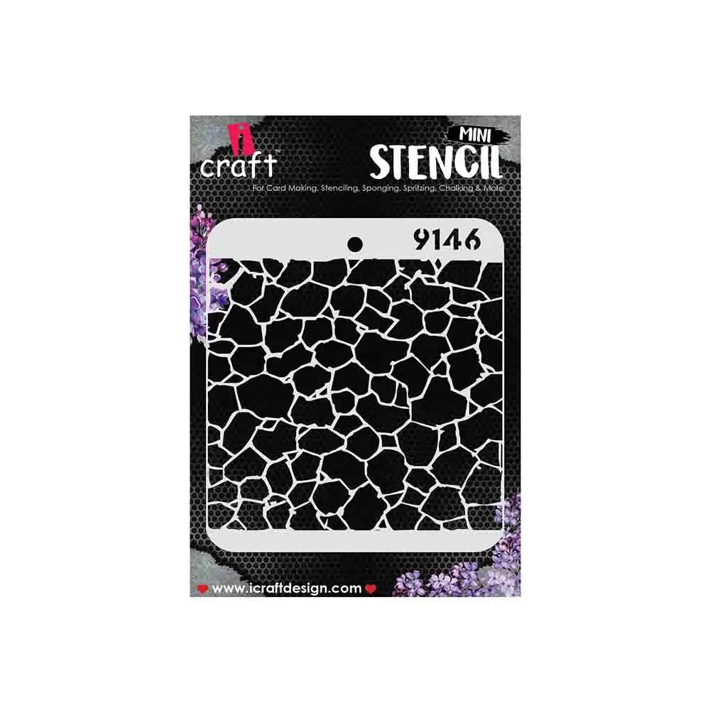 iCraft Mini Cracked Wall Stencil- 4X4- 9146 iCraft