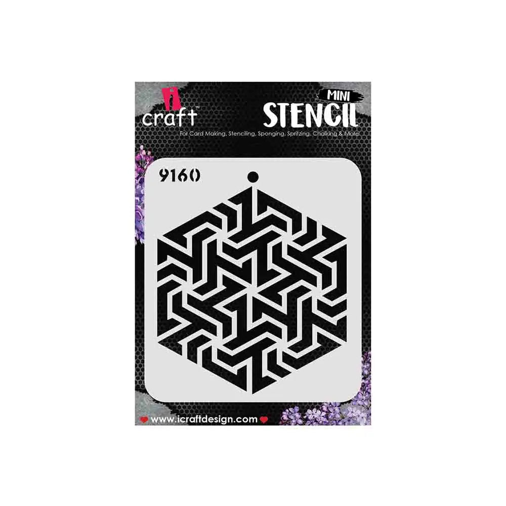 iCraft Mini Hexagon Stencil- 4X4- 9160 iCraft