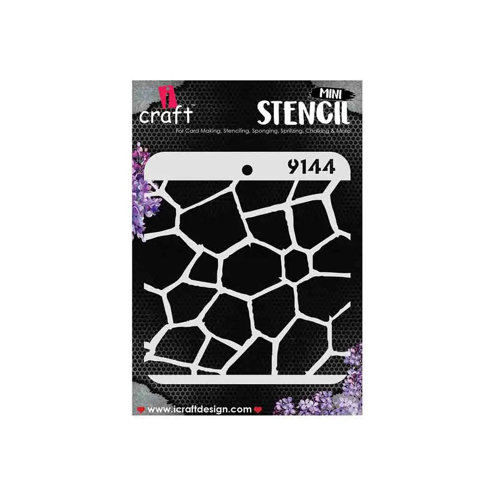 iCraft Mini Uneven Stone Stencil- 4X4- 9144 iCraft