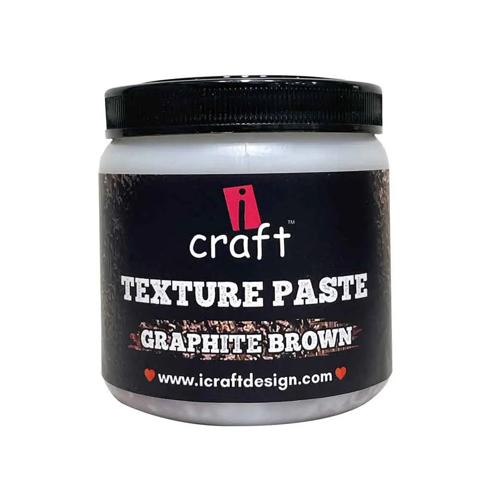 iCraft Texture Paste Graphite Brown 250Gms iCraft