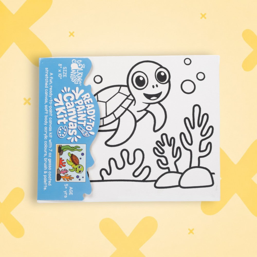 Ready to Paint Canvas Kit for Kids 8x10 Inch - Turtle - image 3