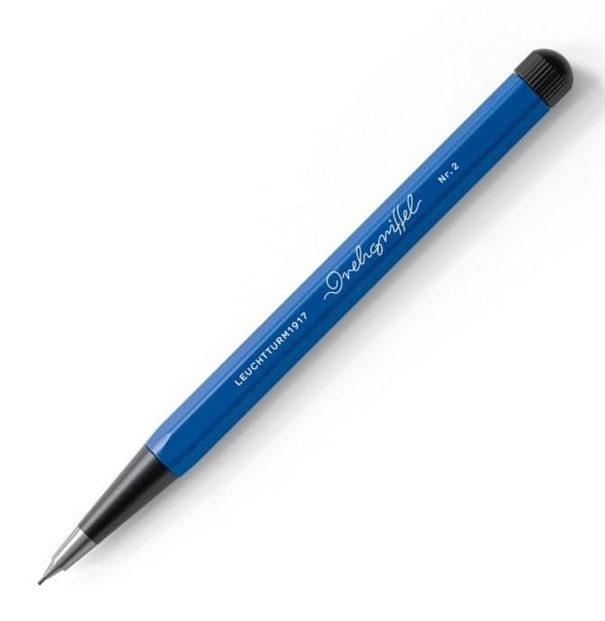 LEUCHTTURM1917 0.7mm Mechanical Clutch Pencil | Graphite HB Lead | Drehgriffel No. 2 | Bauhaus Edition | Royal Blue/Black - penpencilink