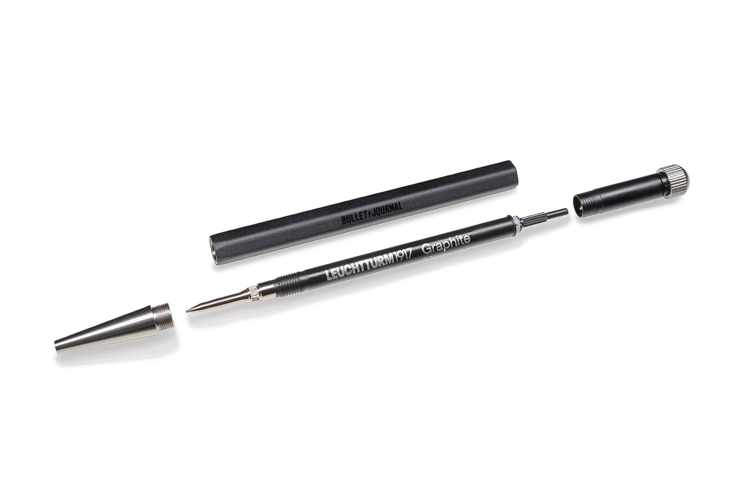 LEUCHTTURM1917 0.7mm Mechanical Clutch Pencil | Graphite HB Lead | Drehgriffel No. 2 | Black | Twist Mechanism - penpencilink