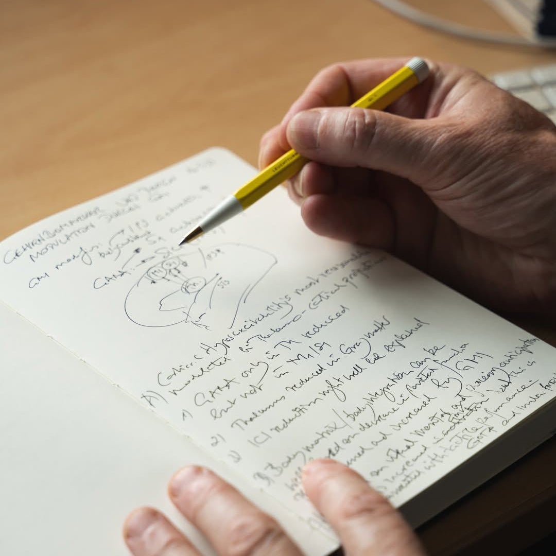 LEUCHTTURM1917 Ball Point Pen with Royal Blue Ink | Drehgriffel No. 1 | Lemon Yellow | Twist Mechanism - penpencilink