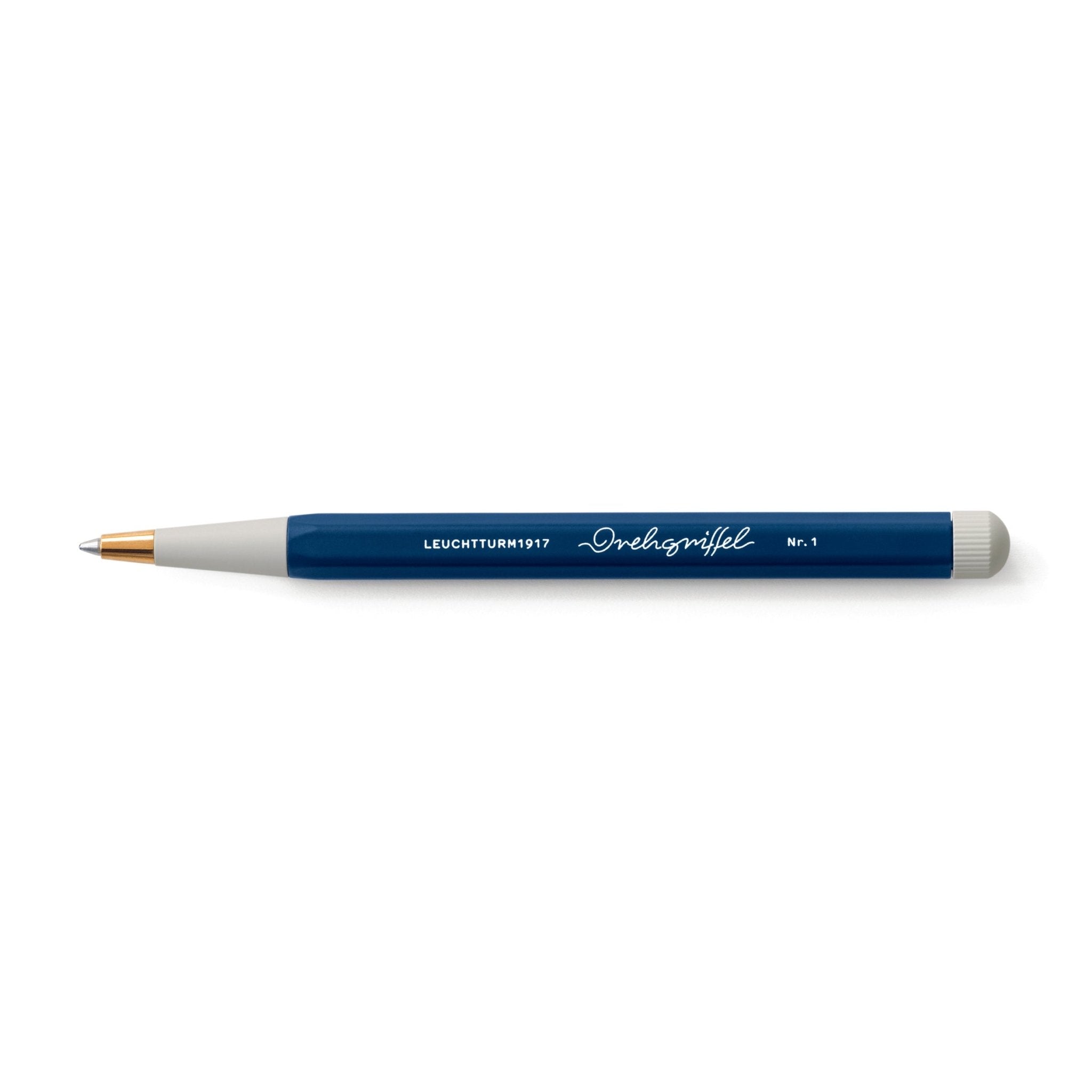 LEUCHTTURM1917 Ball Point Pen with Royal Blue Ink | Drehgriffel No. 1 | Navy Blue | Twist Mechanism - penpencilink