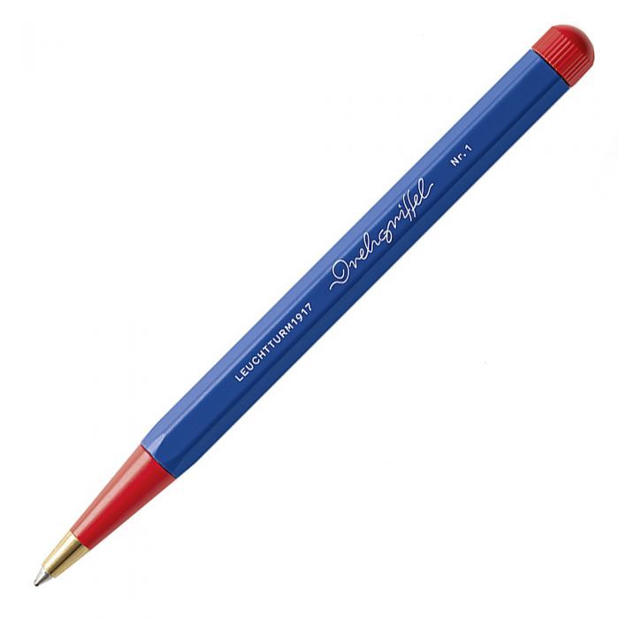 LEUCHTTURM1917 Ball Point Pen with Royal Blue Ink | Bauhaus Edition | Drehgriffel No. 1 | Royal Blue/Red | Twist Mechanism LEUCHTTURM1917