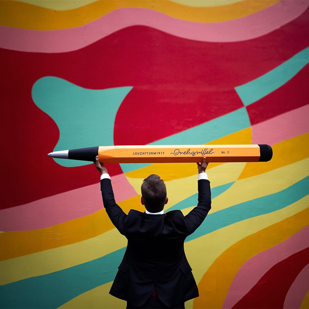 LEUCHTTURM1917 0.7mm Mechanical Clutch Pencil | Graphite HB Lead | Drehgriffel No. 2 | Lemon Yellow | Twist Mechanism LEUCHTTURM1917