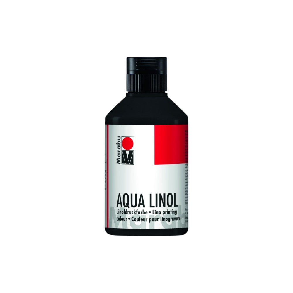 Marabu Aqua-Lino Printing Colour Black 073 - 250ml