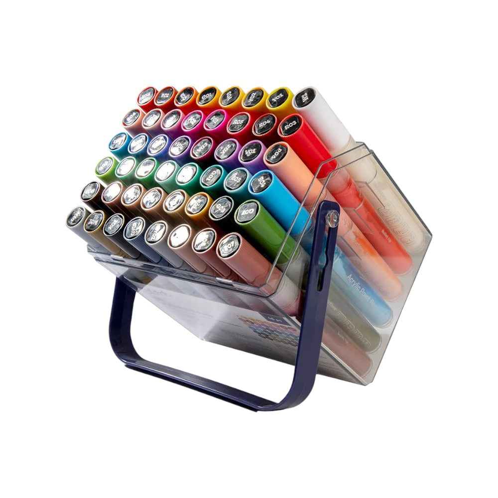 Mont Marte Acrylic Paint Pens - Broad Tip - 48pc Opaque (In Case) - Colour Chart