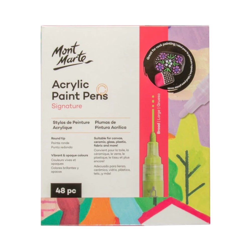 ont Marte Acrylic Paint Pens - Broad Tip - 48pc Opaque - Front View