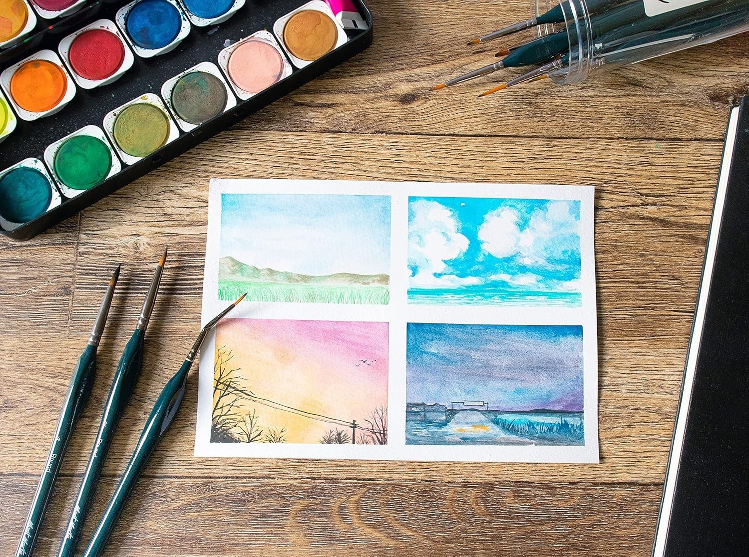 Colourful detailed painting made with Mont Marte Fine Detail Brushes and paints