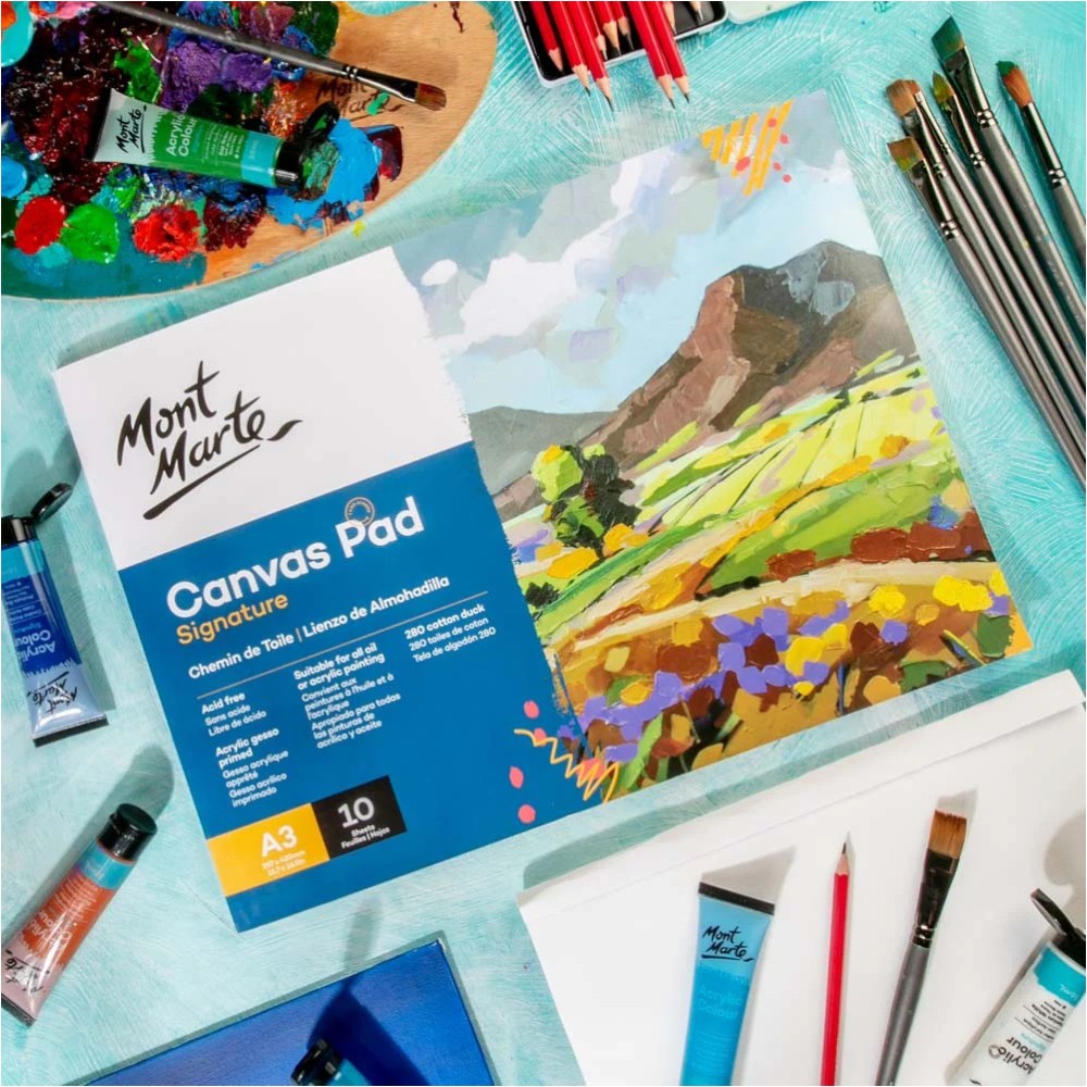 Mont Marte A3 Canvas Pad - Textured Canvas Detail