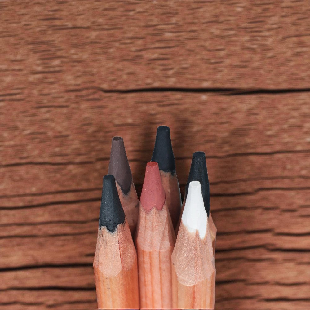 Mont Marte Signature Coloured Charcoal Pencils Set - 12pc Mont Marte