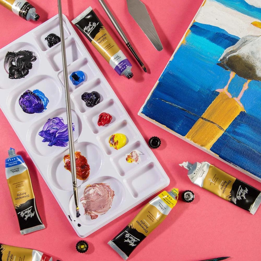 Mont Marte Discovery Disposable Plastic Paint Palettes - Set of 5