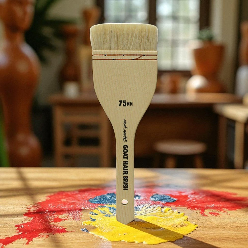 Mont Marte Goat Hair Brush for Washes & Glazes - 25mm to 75mm