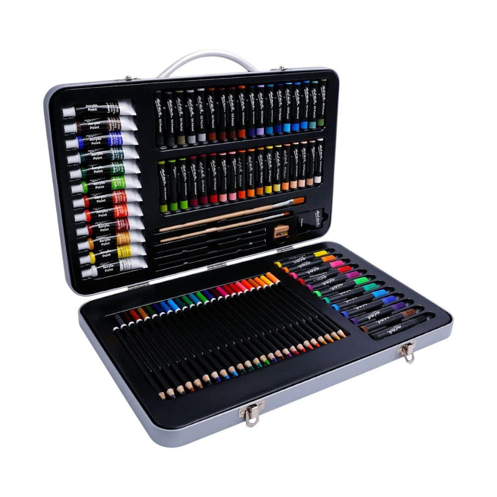 Mont Marte Mixed Media Art Set - 90 Pc Open View with Art Supplies
