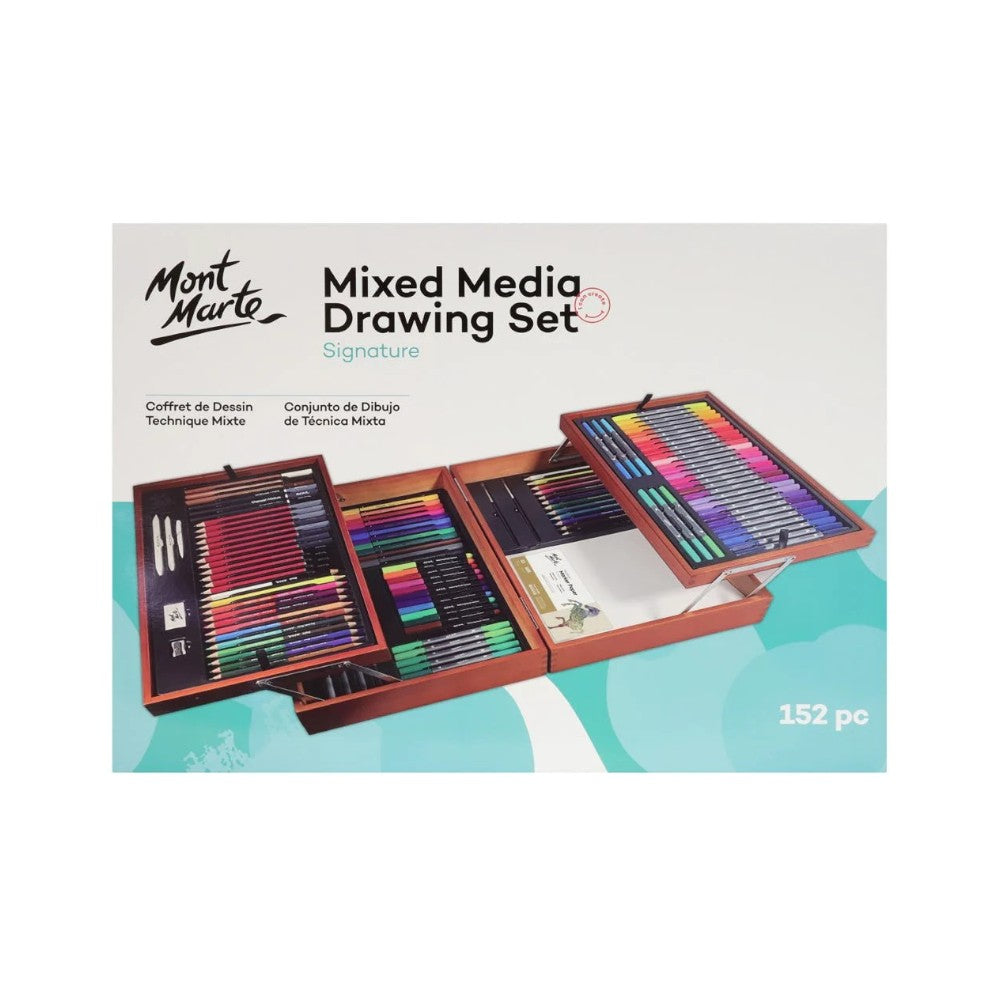 Mont Marte Mixed Media Drawing Set - 152 Pc for Artists