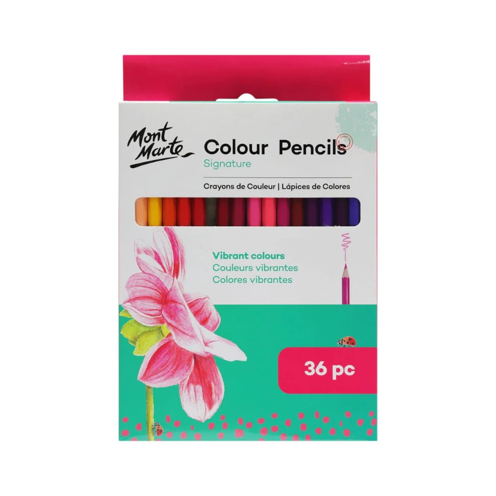 Mont Marte Signature Colour Pencils - 12, 24, 36 Colours