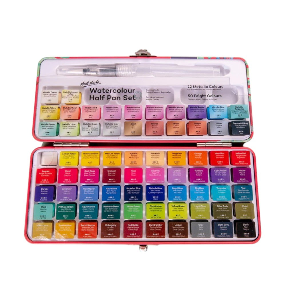 Mont Marte Watercolour Pan Set 73pc - Open Box