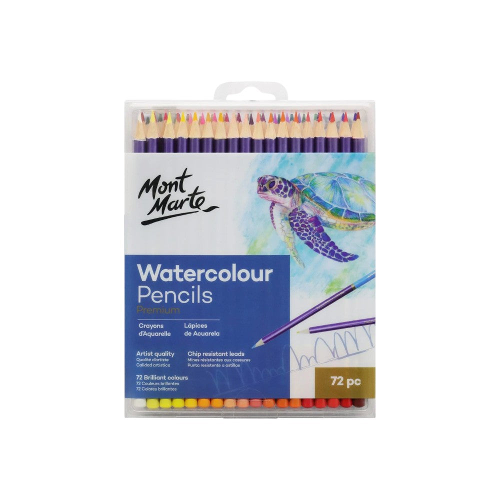 Mont Marte Premium Watercolour Pencils - 72pc - Front View