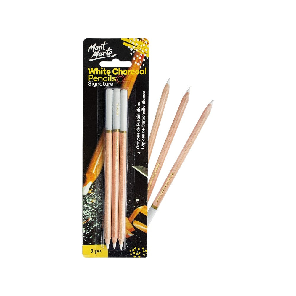 Safely Sharpening Mont Marte White Charcoal Pencil Using Hobby Knife