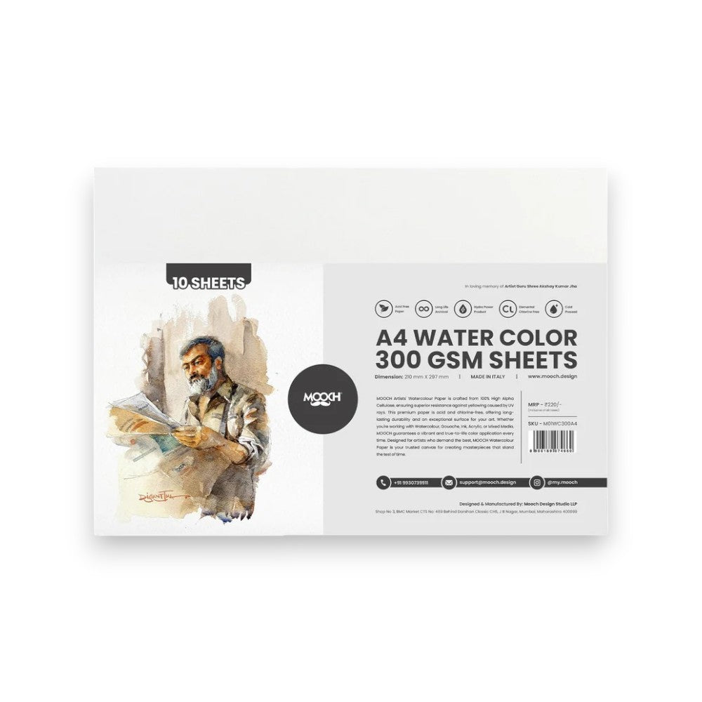 Mooch Artist Watercolour Paper - Cold Pressed 200gsm & 300gsm