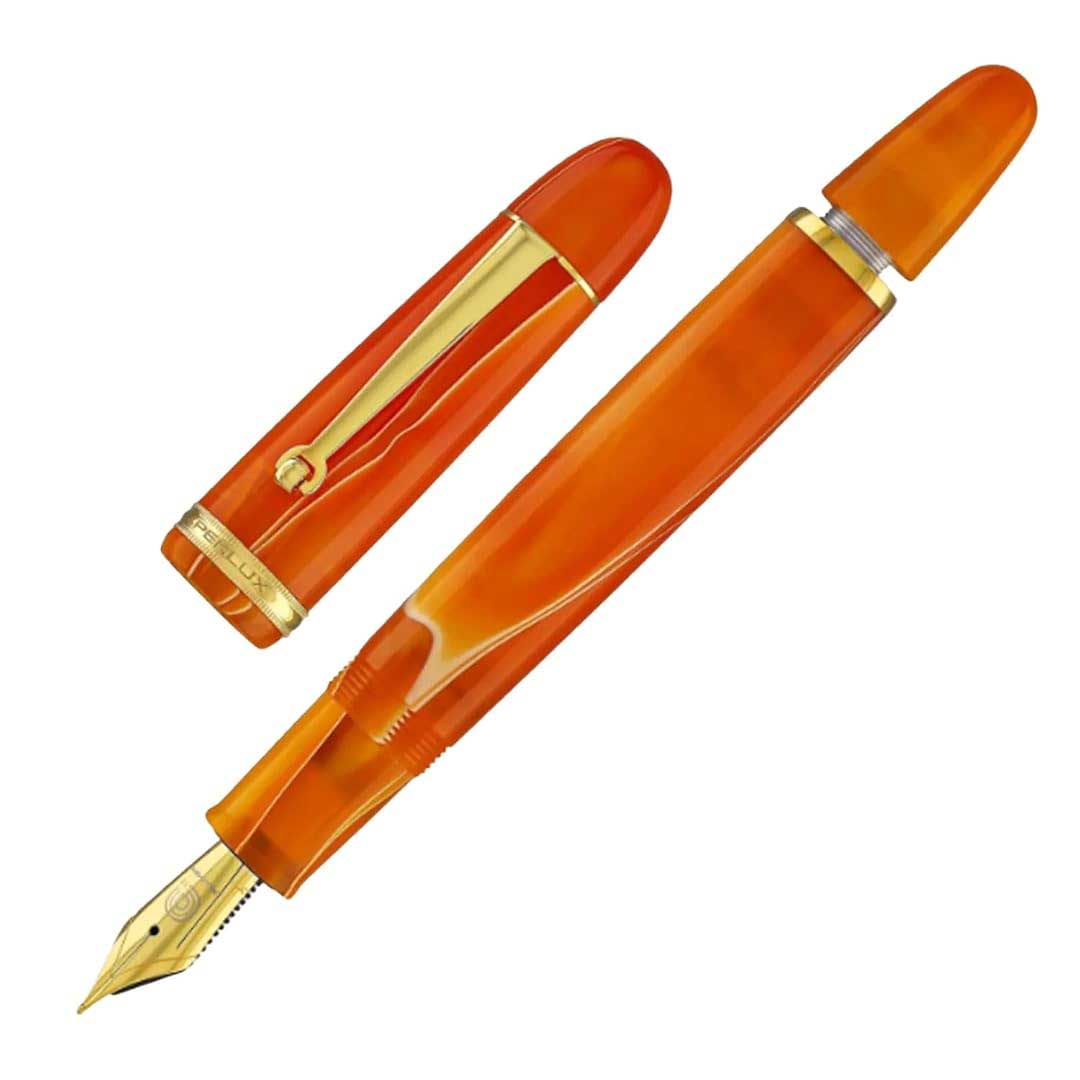 Penlux | Fountain Pen | Grande | Orange Swirl Penlux