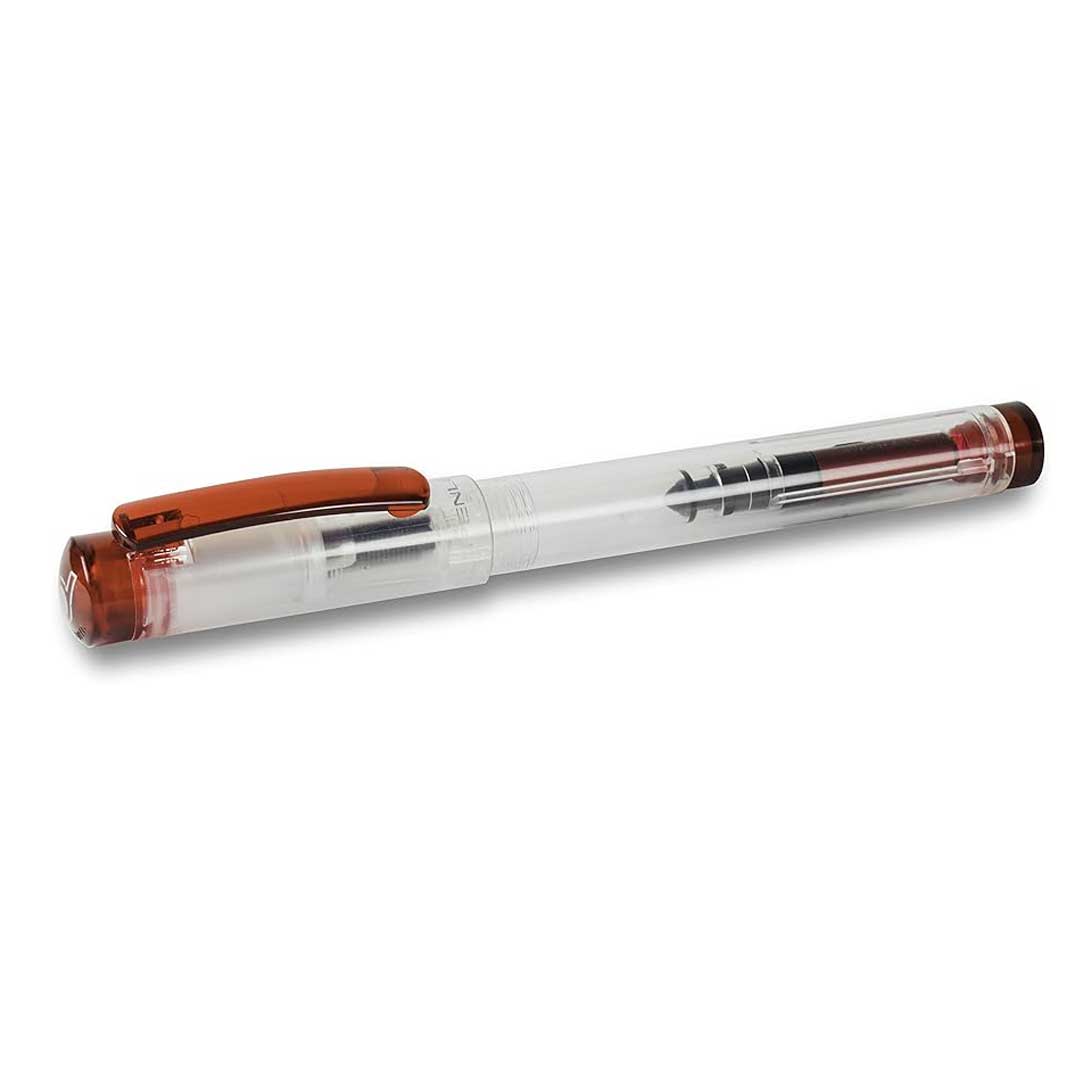 Penlux | Junior | Fountain Pen | Clear Body | Red Penlux