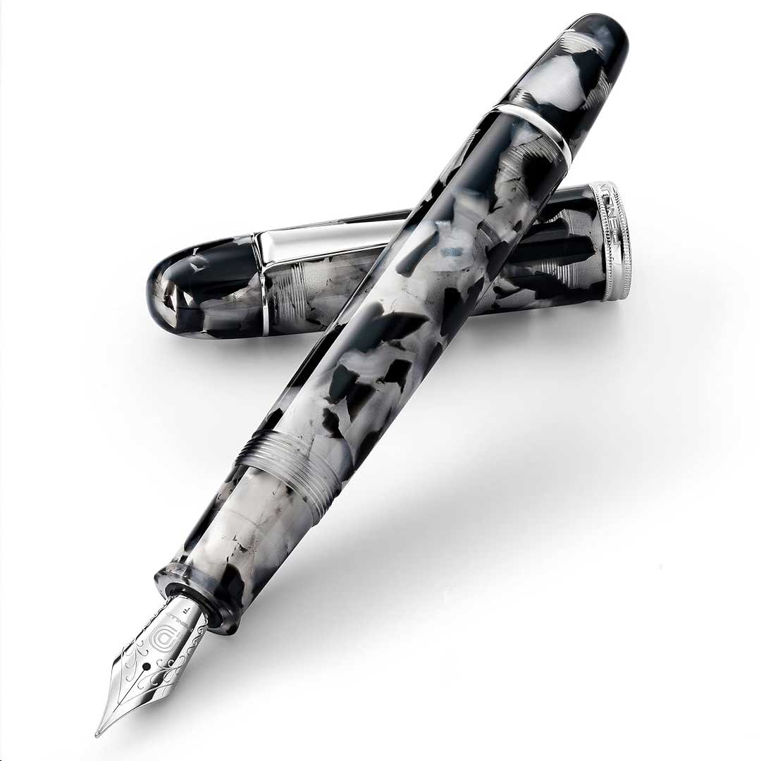 Penlux | Koi | Fountain Pen | King Body | Black & White | Piston Filling Penlux