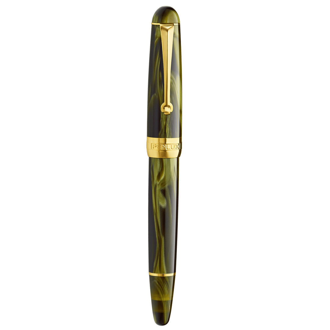 Penlux | Masterpiece Delgado | Fountain Pen | Moss Body | Green | Piston Filling Penlux