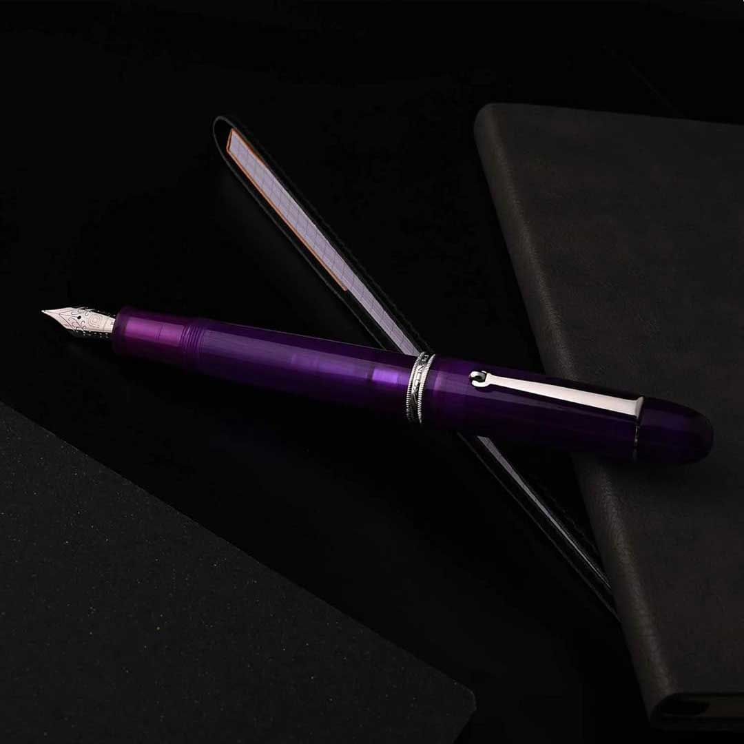 Penlux | Masterpiece Grande | Fountain Pen | Aurora Australis | Purple | Piston Filling Penlux
