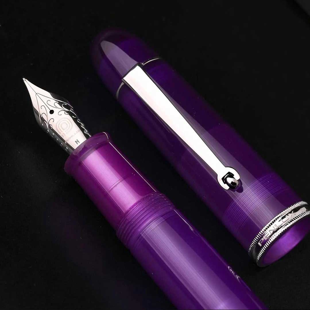 Penlux | Masterpiece Grande | Fountain Pen | Aurora Australis | Purple | Piston Filling Penlux
