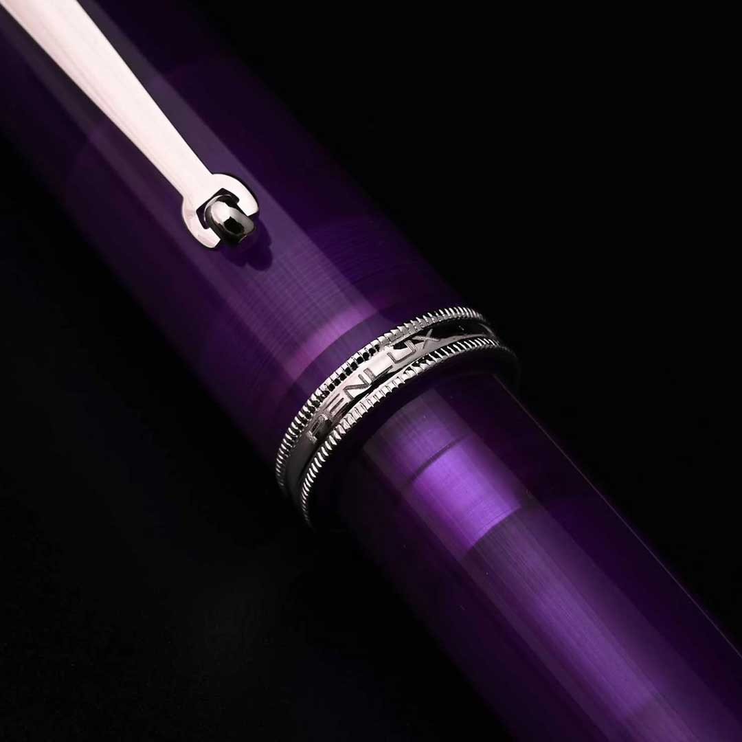 Penlux | Masterpiece Grande | Fountain Pen | Aurora Australis | Purple | Piston Filling Penlux