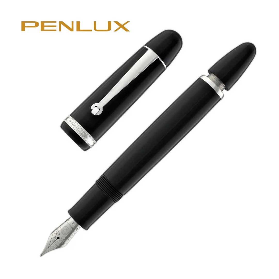 Penlux | Masterpiece Grande | Fountain Pen | Black Body | Piston Filling Penlux