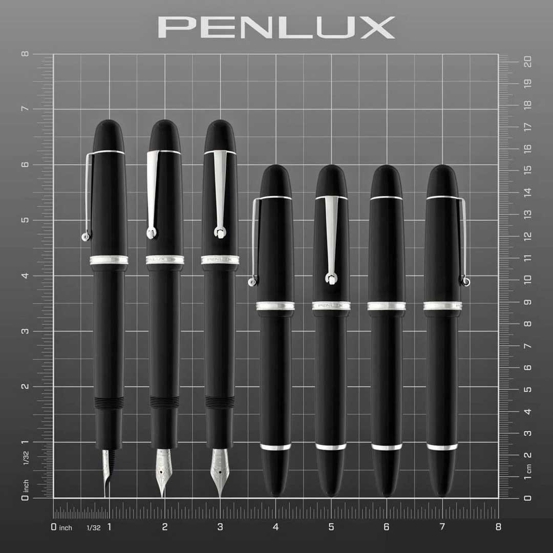 Penlux | Masterpiece Grande | Fountain Pen | Black Body | Piston Filling Penlux
