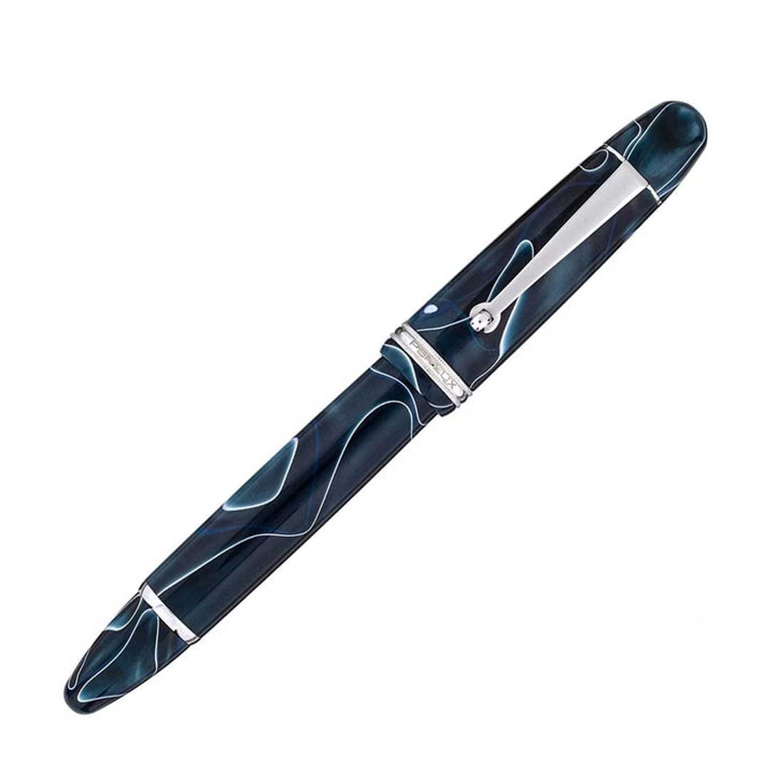 Penlux | Masterpiece Grande | Fountain Pen | Blue Swirl | Piston Filling Penlux
