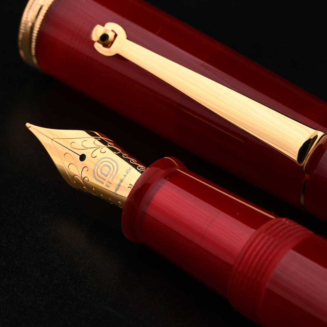 Penlux | Masterpiece Grande | Fountain Pen | Daybreak | Red | Piston Filling Penlux