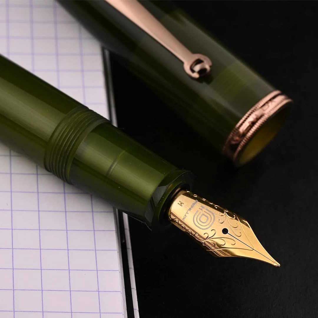 Penlux | Masterpiece Grande | Fountain Pen | Rain Forest | Green | Piston Filling Penlux