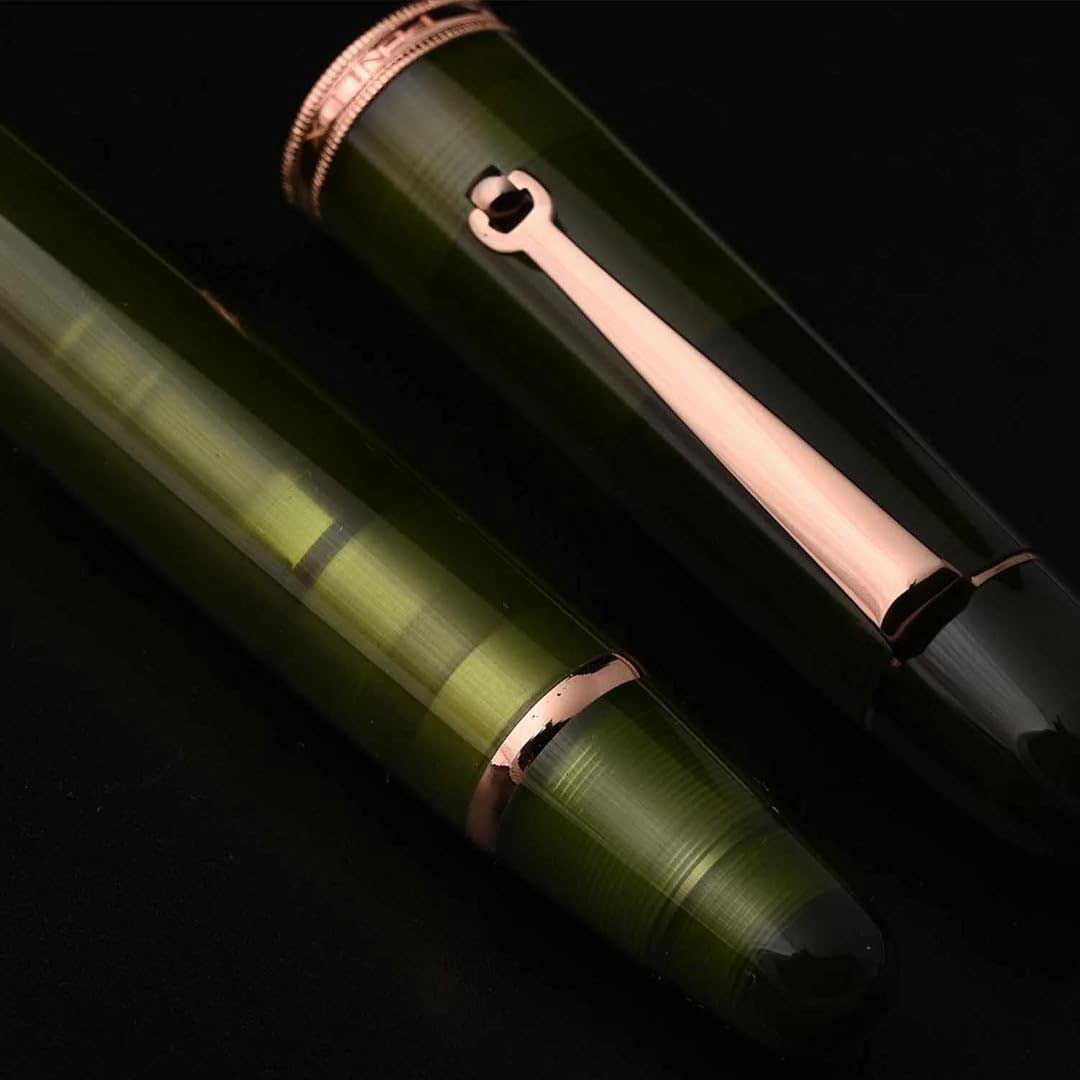 Penlux | Masterpiece Grande | Fountain Pen | Rain Forest | Green | Piston Filling Penlux