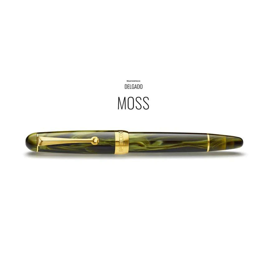 Penlux | Masterpiece Delgado | Fountain Pen | Moss Body | Green | Piston Filling Penlux