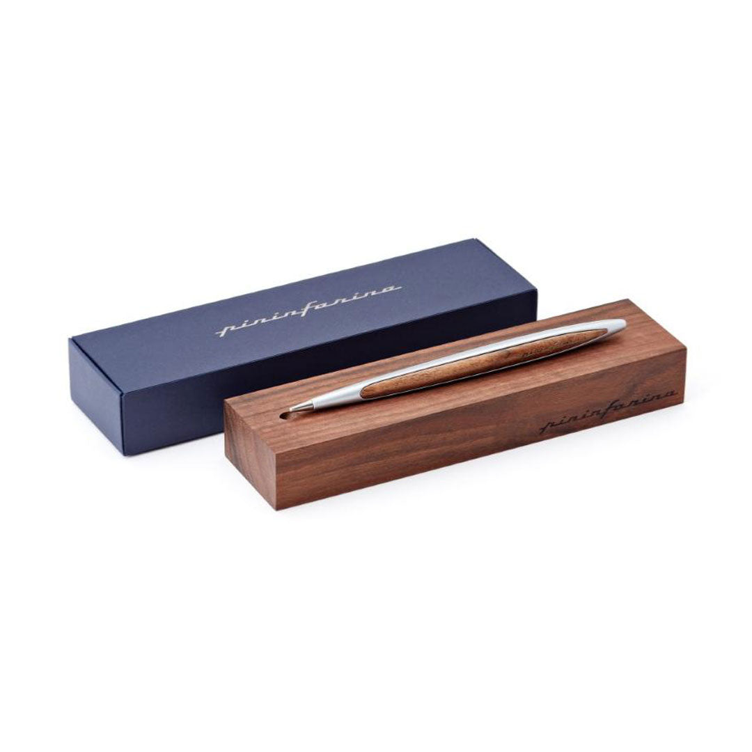 Pininfarina | Cambiano | Aluminium | Classic  Ethergraf metal alloy tip | Solid Wood Desk Stand Pininfarina