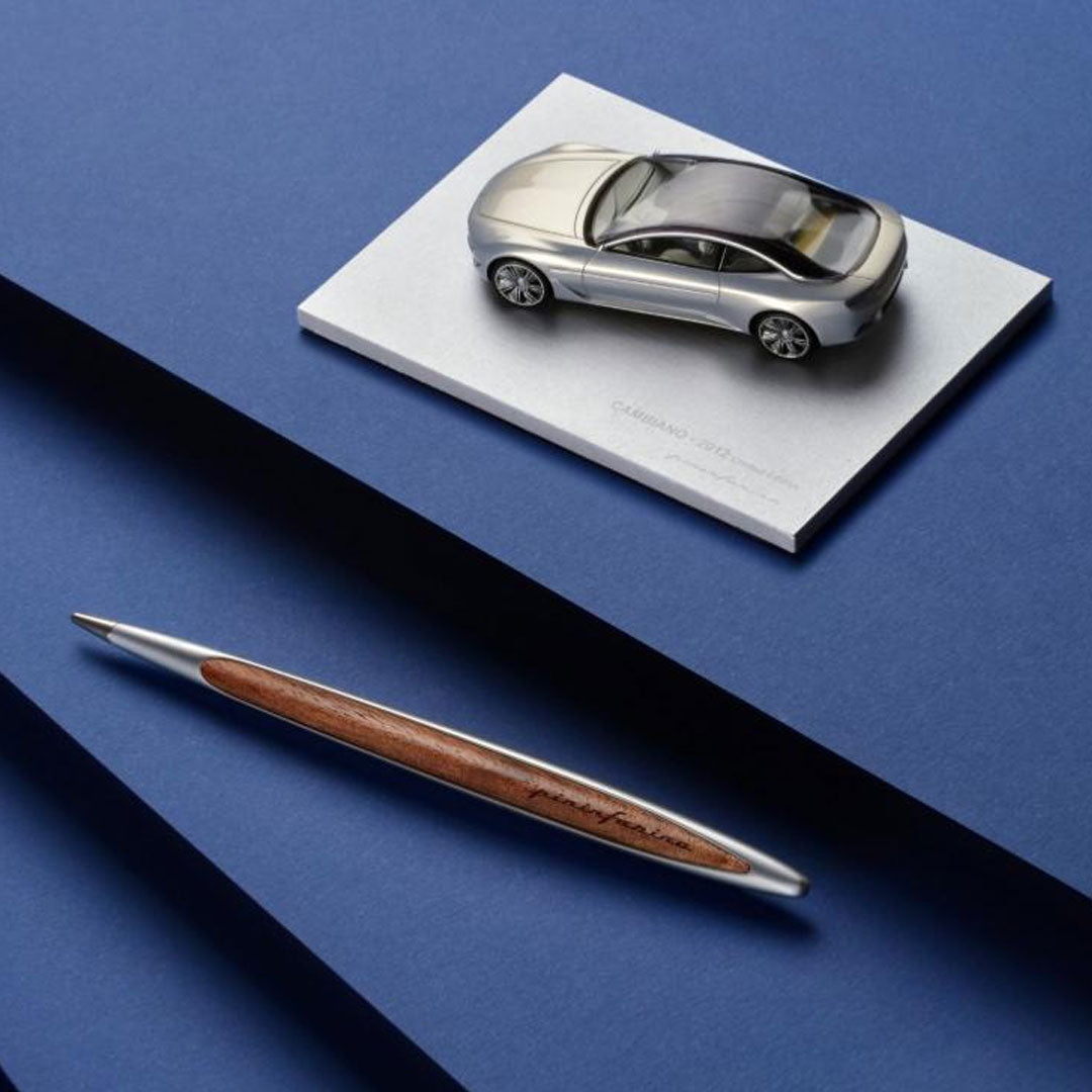 Pininfarina | Cambiano | Aluminium | Classic  Ethergraf metal alloy tip | Solid Wood Desk Stand Pininfarina